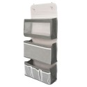 Organizator Suspendat Multifunctional, 7 spatii depozitare, Naimeed D7685, dimensiuni 10x30x70cm, Alb/Gri
