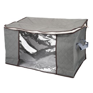 Organizator depozitare multifunctional, cu Fereastră Vizibilă, Închidere cu Fermoar, Naimeed D7691, 35x40x60cm, Gri