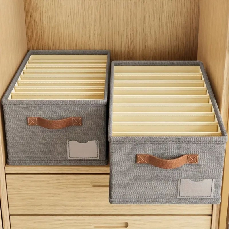 Organizator depozitare multifunctional, 12 compartimente, Naimeed D7655, pliabil, cu maner, dimensiuni 18x28x45cm, gri