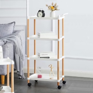 Raft multifunctional, 4 niveluri, Naimeed D5286, Alb, 48x32x108cm Raft multifunctional, 4 niveluri, Naimeed D5286, Alb, 48x32x108cm