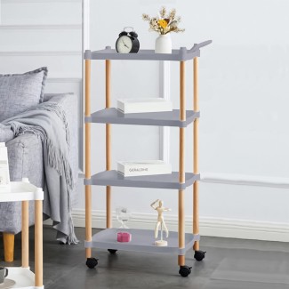 Raft multifunctional, 4 niveluri, Naimeed D5286, Gri, 48x32x108cm Raft multifunctional, 4 niveluri, Naimeed D5286, Gri, 48x32x108cm
