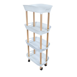 Raft multifunctional, 4 niveluri, Naimeed D5287, Gri, 45x28x107cm Raft multifunctional, 4 niveluri, Naimeed D5287, Gri, 45x28x107cm