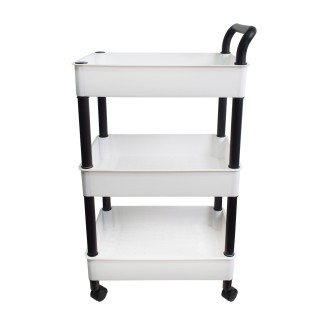 Raft multifunctional, 3 niveluri, Naimeed D5288, Alb/Negru, 46x33x84cm Raft multifunctional, 3 niveluri, Naimeed D5288, Alb/Negru, 46x33x84cm