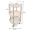 Raft multifunctional, 3 niveluri, Naimeed D5290, Alb, 47x47x90cm Raft multifunctional, 3 niveluri, Naimeed D5290, Alb, 47x47x90cm