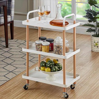 Raft multifunctional, 3 niveluri, Naimeed D5291, Alb, 53x35x87cm Raft multifunctional, 3 niveluri, Naimeed D5291, Alb, 53x35x87cm