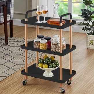 Raft multifunctional, 3 niveluri, Naimeed D5291, Negru, 53x35x87cm Raft multifunctional, 3 niveluri, Naimeed D5291, Negru, 53x35x87cm