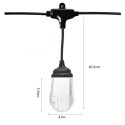 Ghirlanda luminoasa, decorativa, interconectabila, Naimeed D6085, 5m, 10 Becuri LED, Lumina Alb Cald