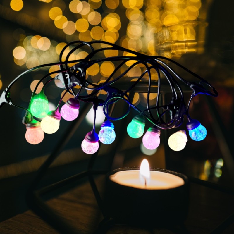 Ghirlanda luminoasa, decorativa, interconectabila, Naimeed D6102, 5m, 10 Becuri LED, Lumina Multicolor