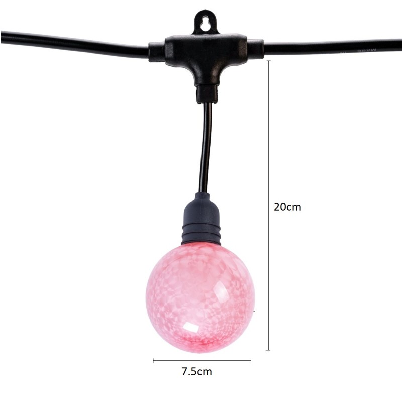 Ghirlanda luminoasa, solara, decorativa, interconectabila, Naimeed D6106, 5m, 10 Becuri LED, Lumina Multicolor