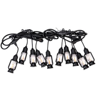 Ghirlanda luminoasa, solara, decorativa, interconectabila, Naimeed D6111, 5m, 10 Becuri LED, Lumina Alb Cald