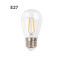 Set 10 becuri LED E27, doua filamente 2W, 220V, pentru ghirlanda, Naimeed D6130, Lumina Alb Cald
