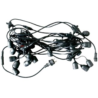 Ghirlanda, interconectabila, fara becuri, Naimeed D6131, 10m, 20 Socluri E27