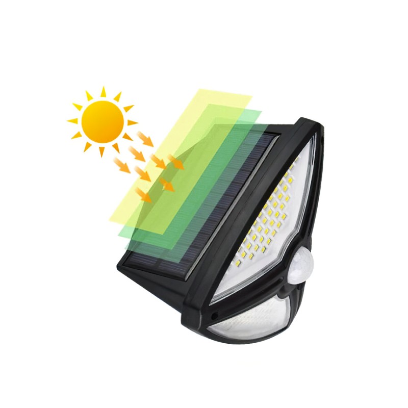 Lampa solara, cu senzor de miscare, lumina LED,  acumulator, Naimeed D4317, 138 LED-uri