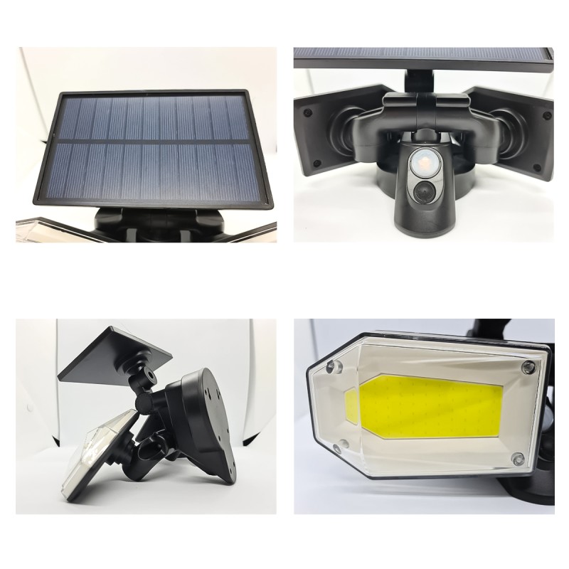 Lampa solara, cu senzor de miscare, lumina LED,  acumulator, Naimeed D4318, COB 130 LED-uri