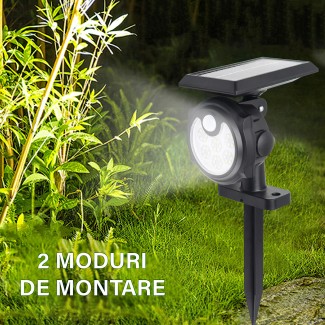 Lampa solara, cu senzor de miscare, lumina LED, acumulator, Naimeed D4320, 26 LED-uri