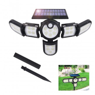 Lampa solara, cu senzor de miscare, lumina LED,  acumulator, Naimeed D4333, 198 LED-uri