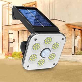 Lampa solara, cu senzor de miscare, lumina LED,  acumulator, Naimeed D4346, 54 LED-uri, suport detasabil