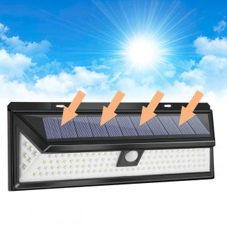 Lampa solara, cu senzor de miscare, lumina LED, acumulator, Naimeed D4357, 118 LED-uri