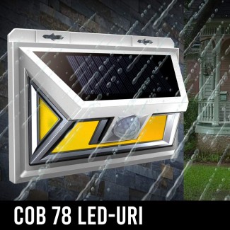 Lampa solara, cu senzor de miscare, lumina LED, acumulator, Naimeed D4358, COB 78 LED-uri