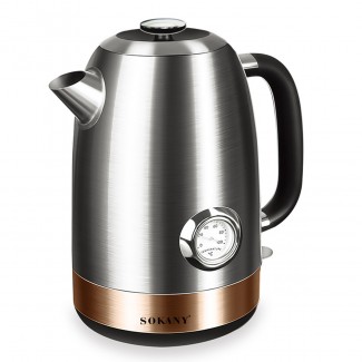 Fierbator apa, Sokany SK-1031, 1850W, capacitate 1.7L, control temperatura, indicator luminos, Argintiu  Fierbator apa, Sokany SK-1031, 1850W, capacitate 1.7L, control temperatura, indicator luminos, Argintiu