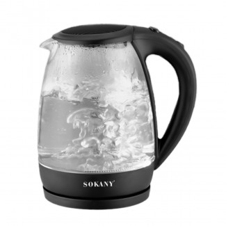Fierbator apa, Sokany SK-601, 2000W, capacitate 2L, control temperatura, indicator luminos,  Negru Fierbator apa, Sokany SK-601, 2000W, capacitate 2L, control temperatura, indicator luminos,  Negru