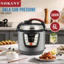 Oala sub presiune electrica, Sokany SK-2401, 1000W, 6L, functionalitate de multicooker, pastrare la cald, Inox Oala sub presiune electrica, Sokany SK-2401, 1000W, 6L, functionalitate de multicooker, pastrare la cald, Inox