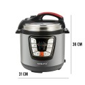 Oala sub presiune electrica, Sokany SK-2401, 1000W, 6L, functionalitate de multicooker, pastrare la cald, Inox Oala sub presiune electrica, Sokany SK-2401, 1000W, 6L, functionalitate de multicooker, pastrare la cald, Inox