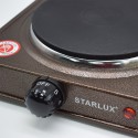 Plita electrica, Starlux SL-5812, 1000W, indicator luminos, protectie termostatica, maro