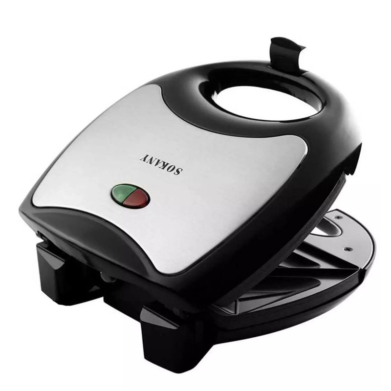 Sandwich maker Sokany KJ-102, 750 W, Negru/Inox