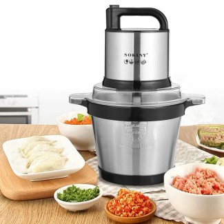 Tocator electric Sokany SK-7028, 4 lame din otel inoxidabil de inalta calitate, 800 W, 4L, recipient din Inox, Negru/Inox Tocator electric Sokany SK-7028, 4 lame din otel inoxidabil de inalta calitate, 800 W, 4L, recipient din Inox, Negru/Inox