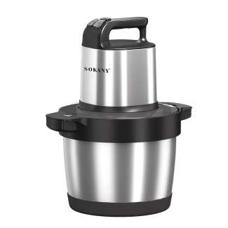 Tocator electric Sokany SK-YM-7033, 4 lame din otel inoxidabil de inalta calitate, 1500 W, 6L, recipient din Inox, Negru/Inox Tocator electric Sokany SK-YM-7033, 4 lame din otel inoxidabil de inalta calitate, 1500 W, 6L, recipient din Inox, Negru/Inox