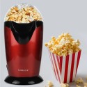 Aparat de facut popcorn Sokany RH-288, 1200W, tehnologie cu aer cald, timp de preparare max. 3 min, pahar dozator boabe, Rosu