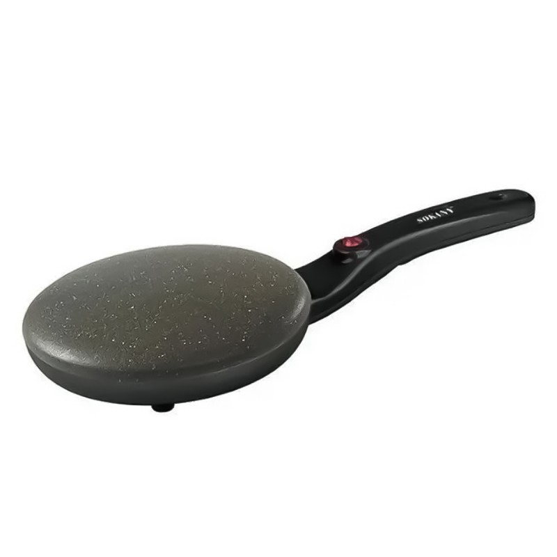 Plita pentru clatite Sokany SK-5208, 650W, Placa antiaderenta, Indicator luminos, Negru