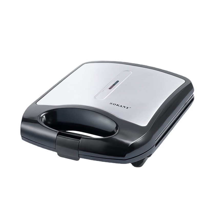 Aparat pentru preparat gogosi Sokany SK-821, 1400W, Placi antiaderente, Indicator luminos, Negru/Inox