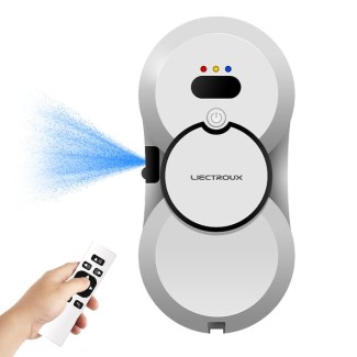 Robot Curatare Geamuri Liectroux HCR-10(D6809), 2800Pa, protectie anti cadere, baterie 500mAh, autonomie 60 de minute pe acumulator in caz de pana de curent, capacitate 30ml, 295x145x120mm, Alb
