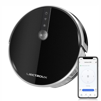 Aspirator Robot cu spalare, Inteligent Liectroux C30B(D6819), cu navigatie gyro, ghid vocal, autonomie 100 de minute, rezervor de apă de 350ml, coș de praf de 600ml, 74x330x330mm,  Negru/Gri Aspirator Robot cu spalare, Inteligent Liectroux C30B(D6819), cu navigatie gyro, ghid vocal, autonomie 100 de minute, rezervor de apă de 350ml, coș de praf de 600ml, 74x330x330mm,  Negru/Gri