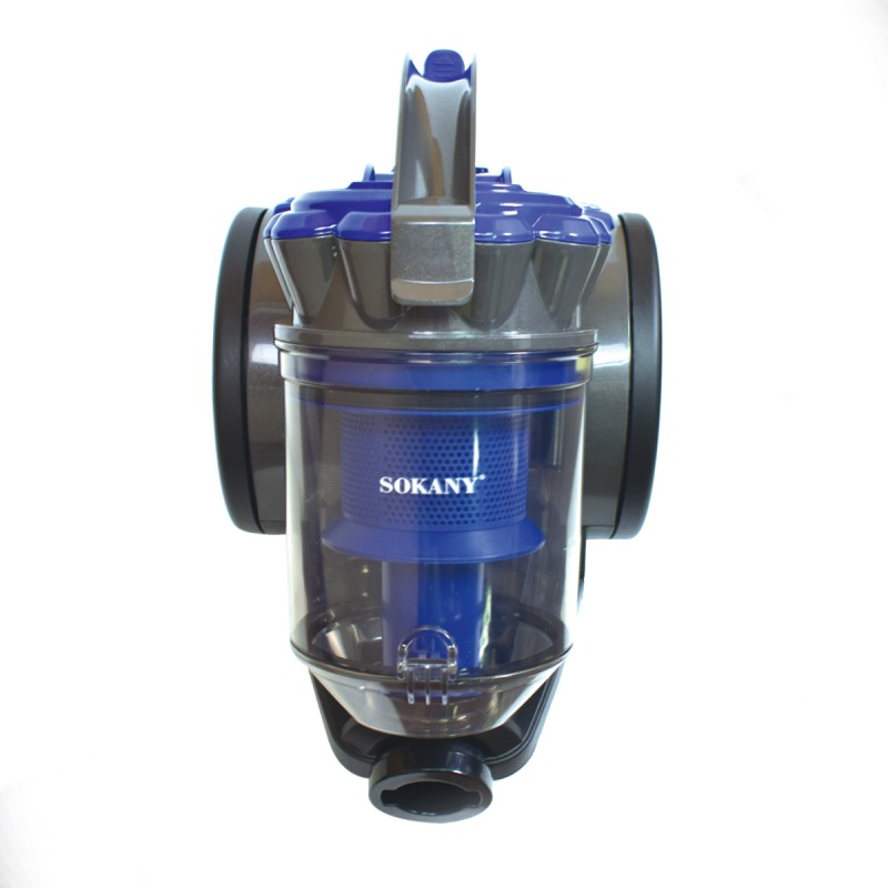 Aspirator fara sac, Sokany SK-3387, 3000W, 3L, Clean Express, multi-cyclonic, perie easybrush, albastru