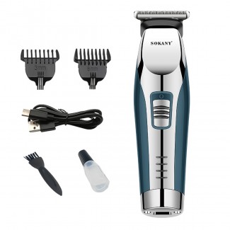 Masina de tuns 2 in 1, Sokany SK-797, lame cu auto-ascutire, utilizare fara fir, contur, modelare si barbierit uscat, Albastru/Argintiu Masina de tuns 2 in 1, Sokany SK-797, lame cu auto-ascutire, utilizare fara fir, contur, modelare si barbierit uscat, Albastru/Argintiu