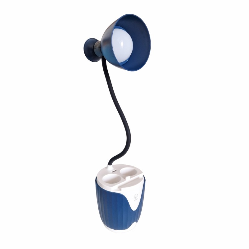 Veioza cu lumina LED, Naimeed D5887, Albastru, cu touch, incarcare USB telefon  100x437x117mm