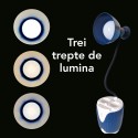 Veioza cu lumina LED, Naimeed D5887, Albastru, cu touch, incarcare USB telefon  100x437x117mm