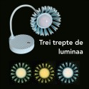 Veioza cu lumina LED, Naimeed D5888, Turcoaz, cu 3 trepte de lumina, 120x380x120mm Veioza cu lumina LED, Naimeed D5888, Turcoaz, cu 3 trepte de lumina, 120x380x120mm