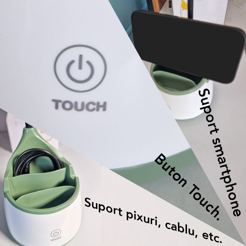 Veioza cu lumina LED, Naimeed D5889, Verde, cu touch, incarcare USB telefon 105x470x105mm Veioza cu lumina LED, Naimeed D5889, Verde, cu touch, incarcare USB telefon 105x470x105mm