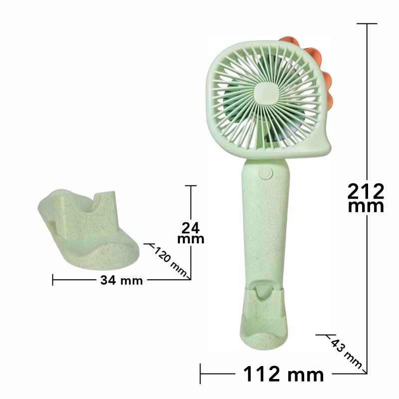 Ventilator, cu acumulator, Naimeed D5827, USB, Verde, 112x212x43 mm Ventilator, cu acumulator, Naimeed D5827, USB, Verde, 112x212x43 mm
