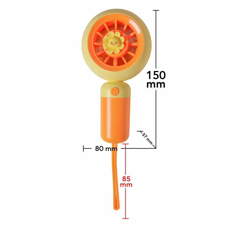 Ventilator, cu acumulator, Naimeed D5830, USB, Portocaliu, 80x150x57mm Ventilator, cu acumulator, Naimeed D5830, USB, Portocaliu, 80x150x57mm