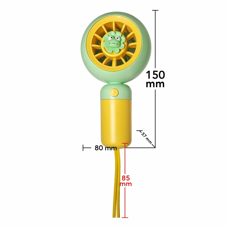Ventilator, cu acumulator, Naimeed D5832, USB, Galben, 80x150x57mm Ventilator, cu acumulator, Naimeed D5832, USB, Galben, 80x150x57mm