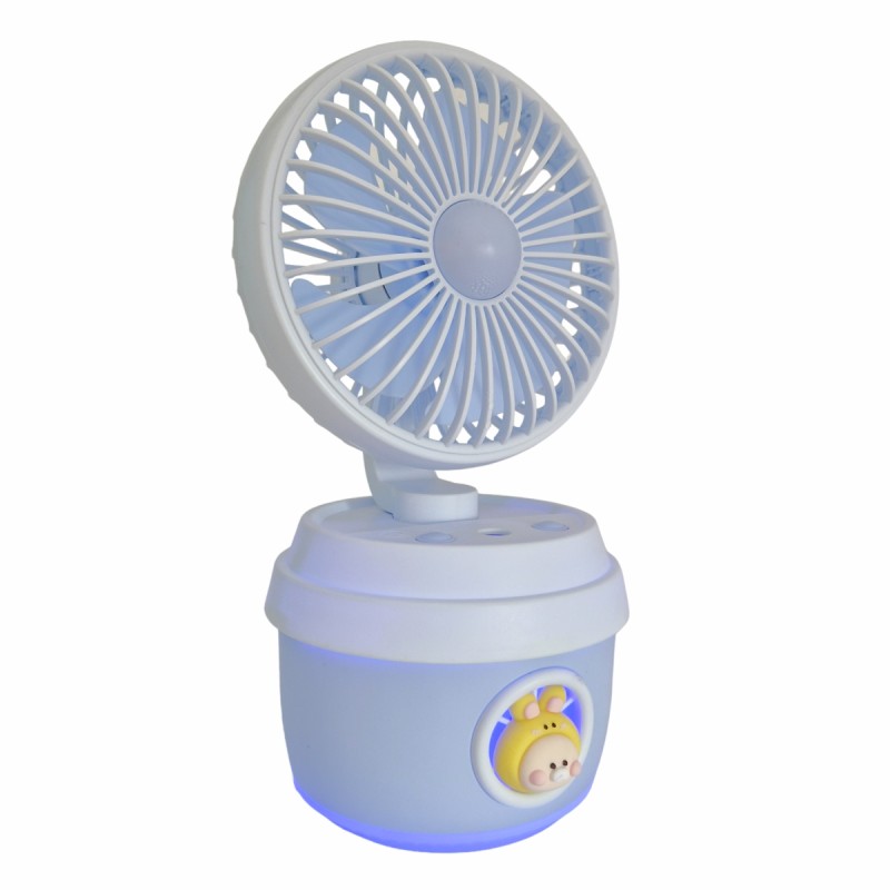 Ventilator si Umidificator, cu acumulator, Naimeed D5833, USB, Albastru, 110x210x105mm Ventilator si Umidificator, cu acumulator, Naimeed D5833, USB, Albastru, 110x210x105mm