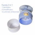 Ventilator si Umidificator, cu acumulator, Naimeed D5833, USB, Albastru, 110x210x105mm Ventilator si Umidificator, cu acumulator, Naimeed D5833, USB, Albastru, 110x210x105mm