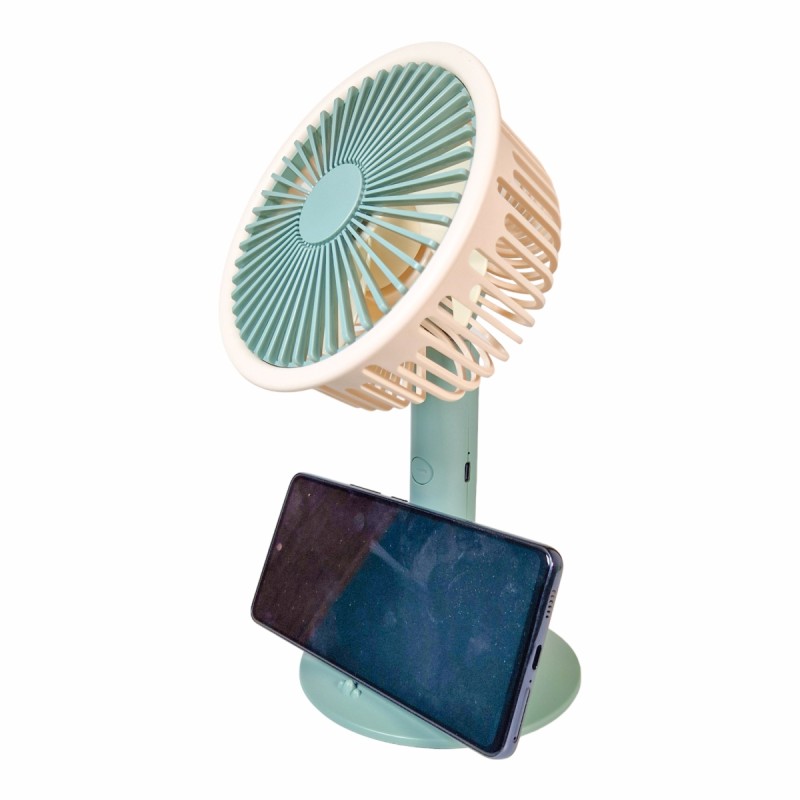 Ventilator, cu acumulator, Naimeed D5843, USB, Turcoaz, 140x230x74mm Ventilator, cu acumulator, Naimeed D5843, USB, Turcoaz, 140x230x74mm