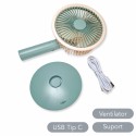 Ventilator, cu acumulator, Naimeed D5843, USB, Turcoaz, 140x230x74mm Ventilator, cu acumulator, Naimeed D5843, USB, Turcoaz, 140x230x74mm