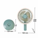 Ventilator, cu acumulator, Naimeed D5843, USB, Turcoaz, 140x230x74mm Ventilator, cu acumulator, Naimeed D5843, USB, Turcoaz, 140x230x74mm